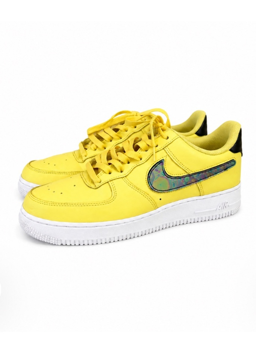 Nike Air Force 1 ‘07 LV8 Yellow Pulse Oil Slick Men’s Size 8 EUC!